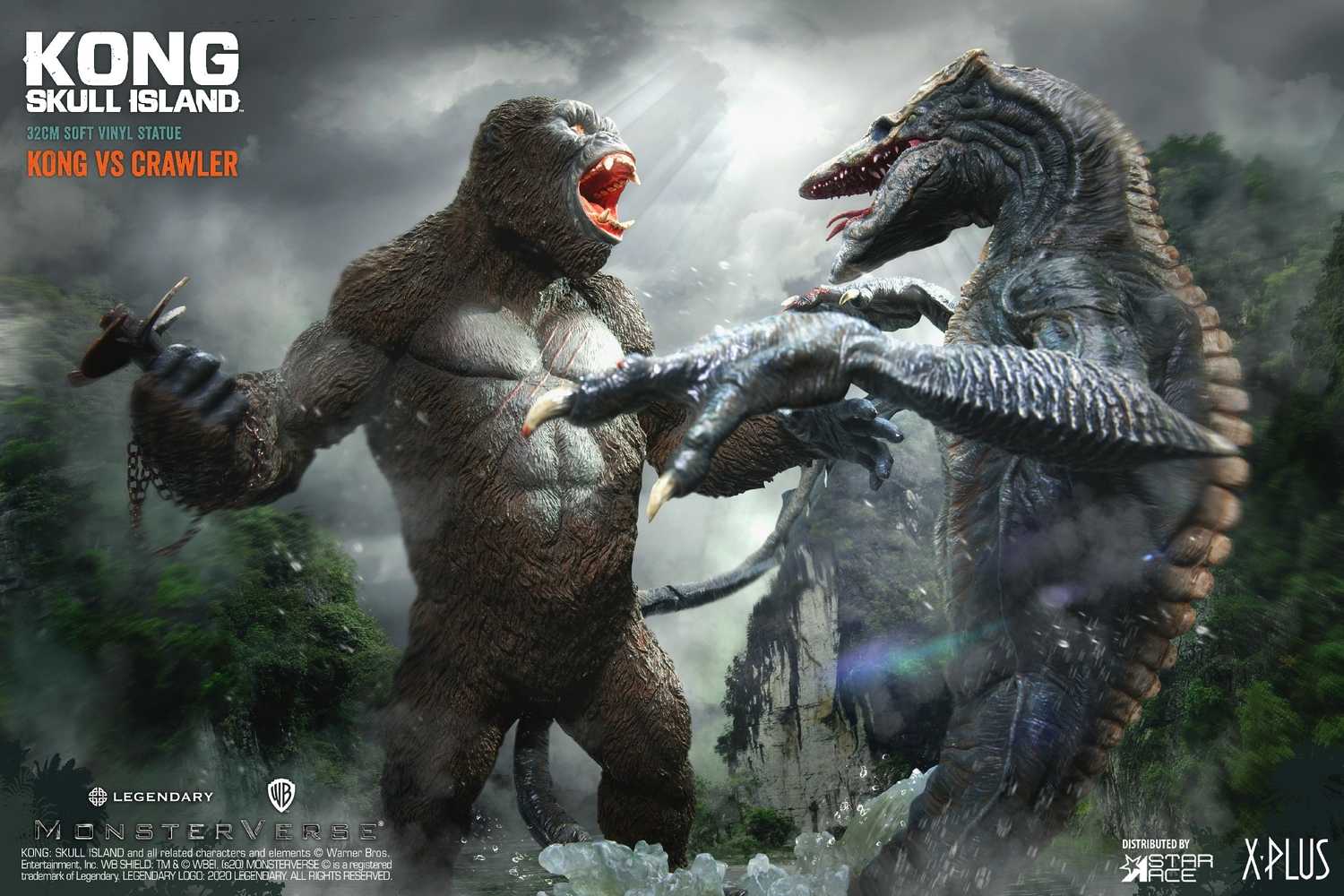 Kong Skull Island Kong vs Crawler Soft Vinyl Figure Set Deluxe Ver