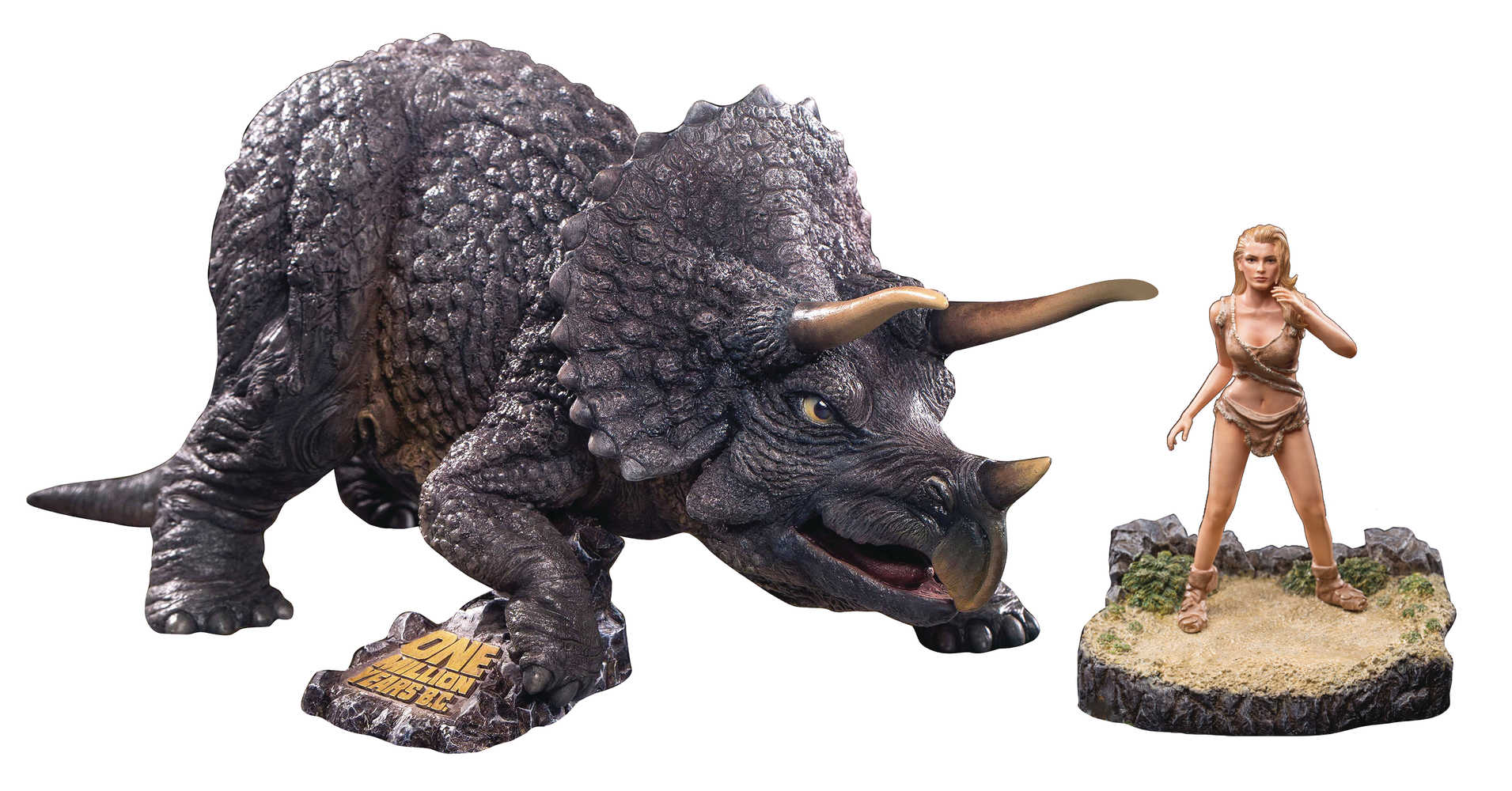 One Million Years Bc Triceratops & Loana Soft Vinyl Statue (