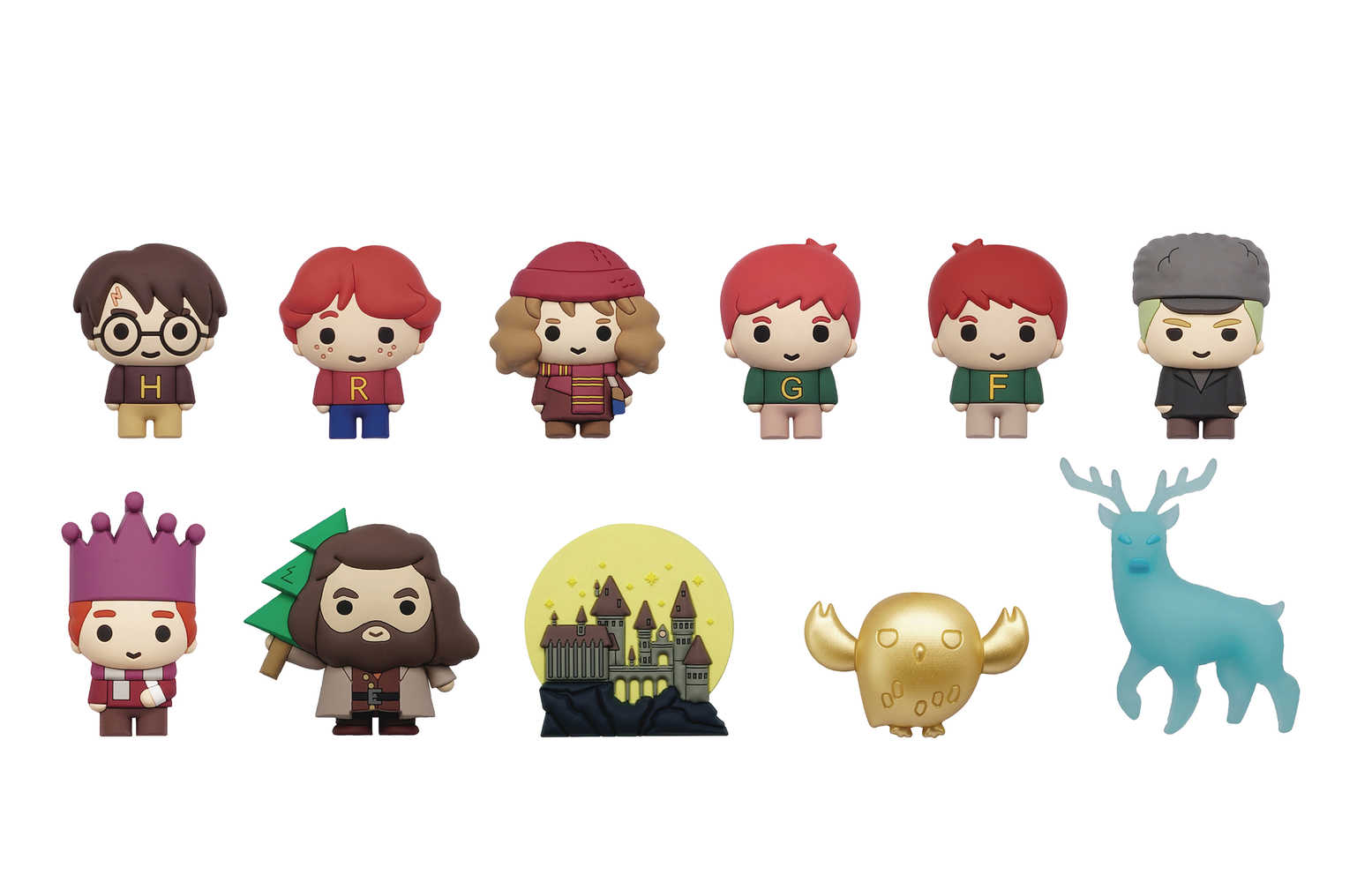 Harry Potter Seres8 Christmas 3 D Foam Bag Clip 24 Pc Blind Mystery Box Display (