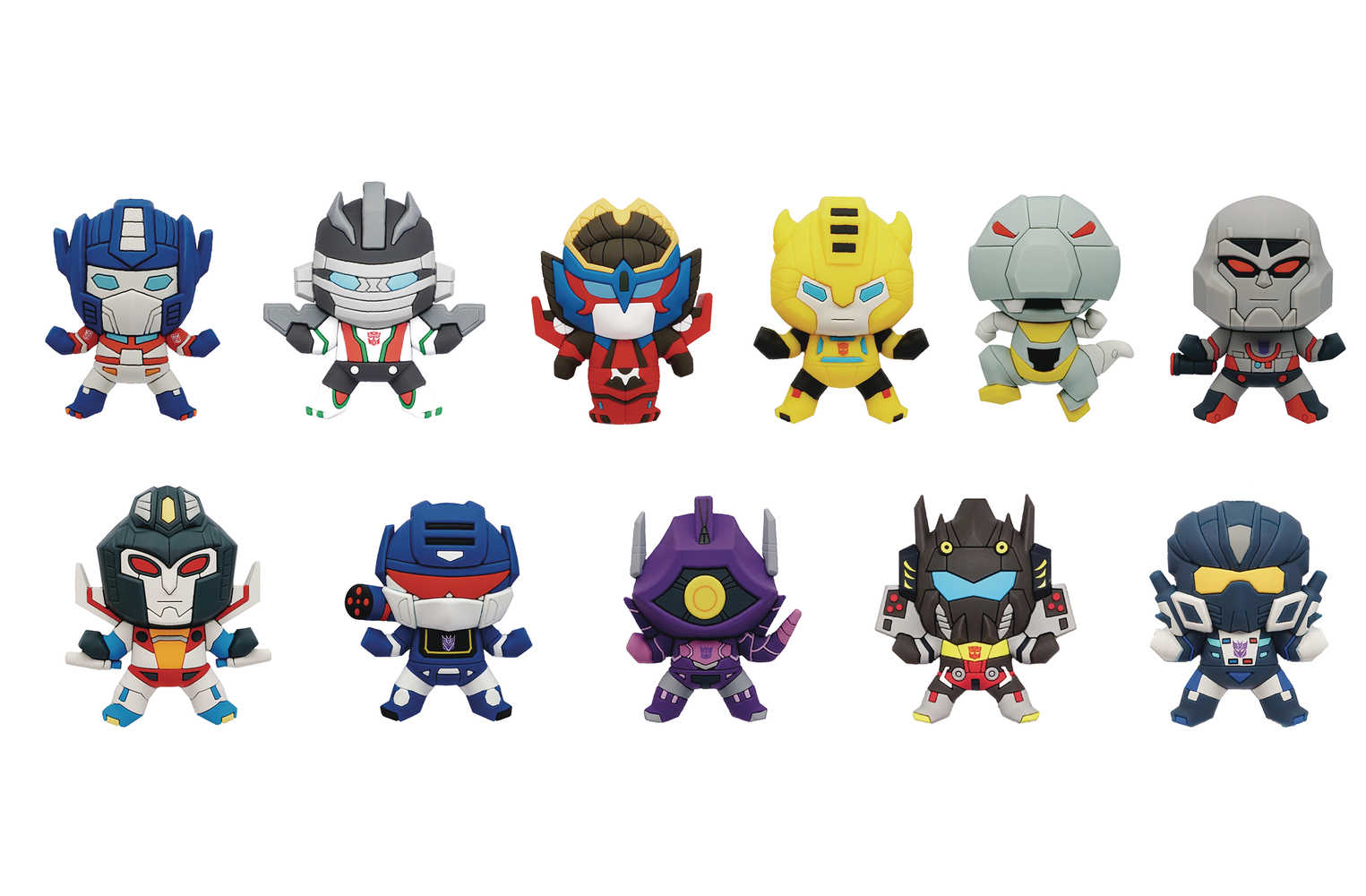 Transformers 3 D Foam Bag Clip 24 Pc Blind Mystery Box Display 