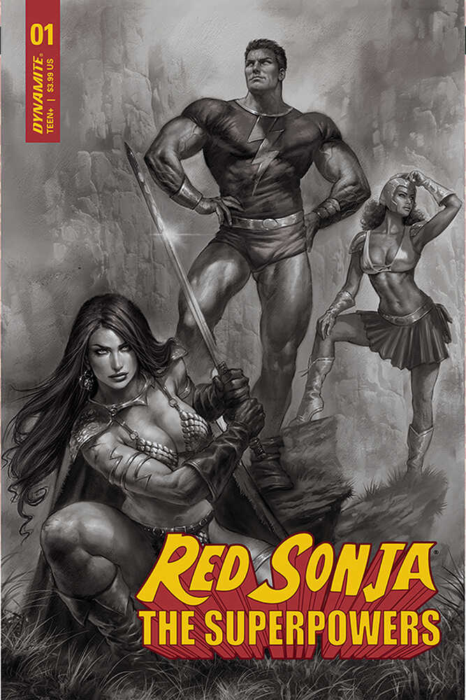 Red Sonja The Superpowers #1 15 Copy Parrillo Black & White Variant Edition