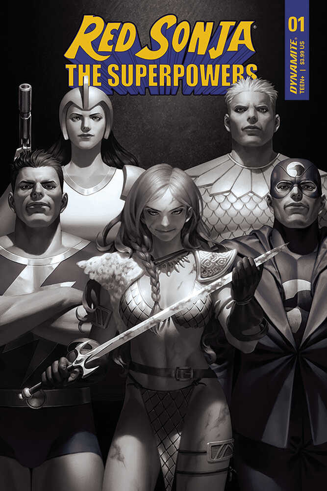 Red Sonja The Superpowers #1 25 Copy Yoon Black & White Variant Edition