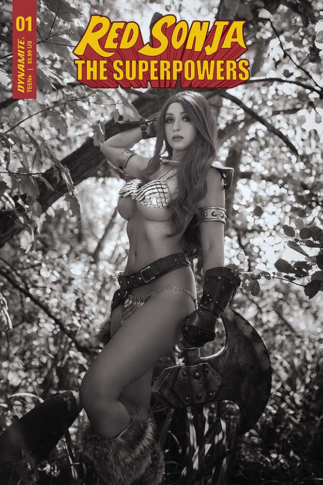 Red Sonja The Superpowers #1 25 Copy Cosplay Black & White Variant Edition