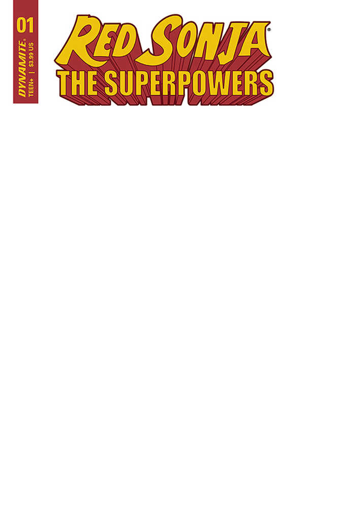 Red Sonja The Superpowers #1 Blank Authentix Edition