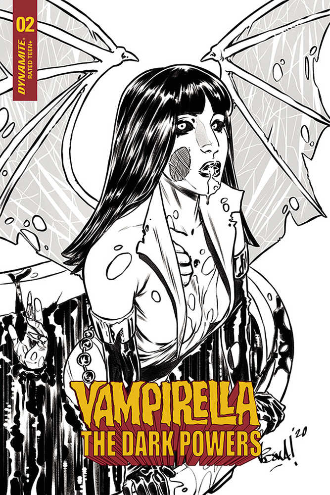 Vampirella Dark Powers #2 15 Copy Federici Zombie Black & White Variant Edition