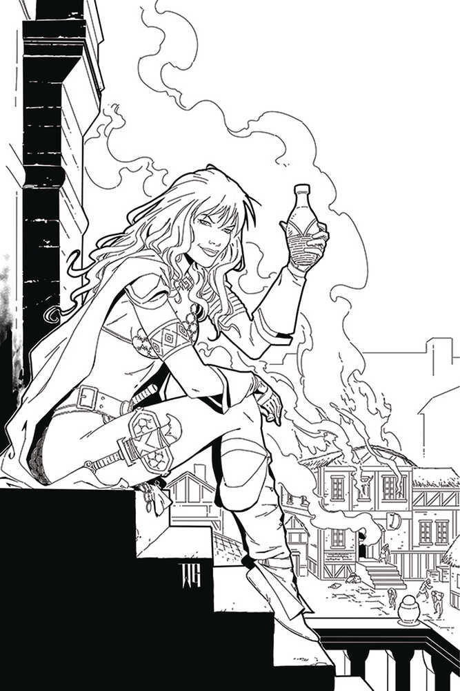 Red Sonja Price Of Blood #2 25 Copy Geovani Black & White Full Art Variant Edition