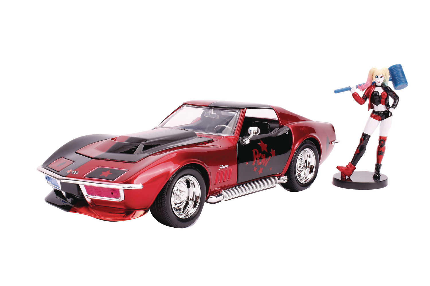 DC 1969 Corvette Stingray W/Harley Quinn 1/24 Vehicle 