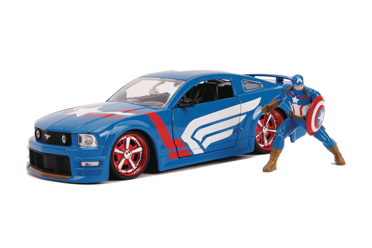 Marvel 2006 Ford Mustang Guide To The W/Captain America 1/24 Vehicle (