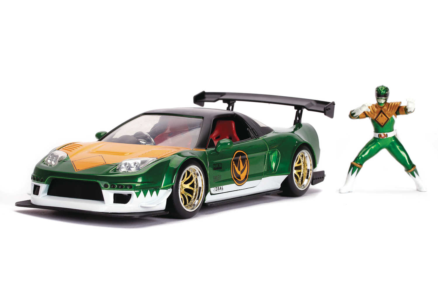 Power Rangers 2002 Honda Nsx W/Green Ranger 1/24 Vehicle (Ne