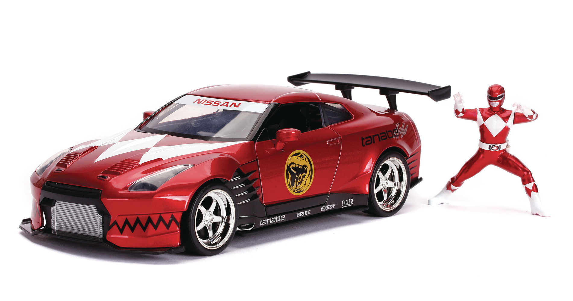 Power Rangers 2009 Nissan Gtr W/Red Ranger 1/24 Vehicle (Net