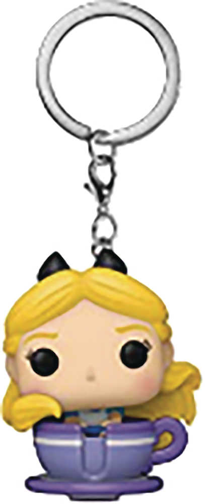 Pocket Disney 65 Th Alice In Teacup Figure Keychain 