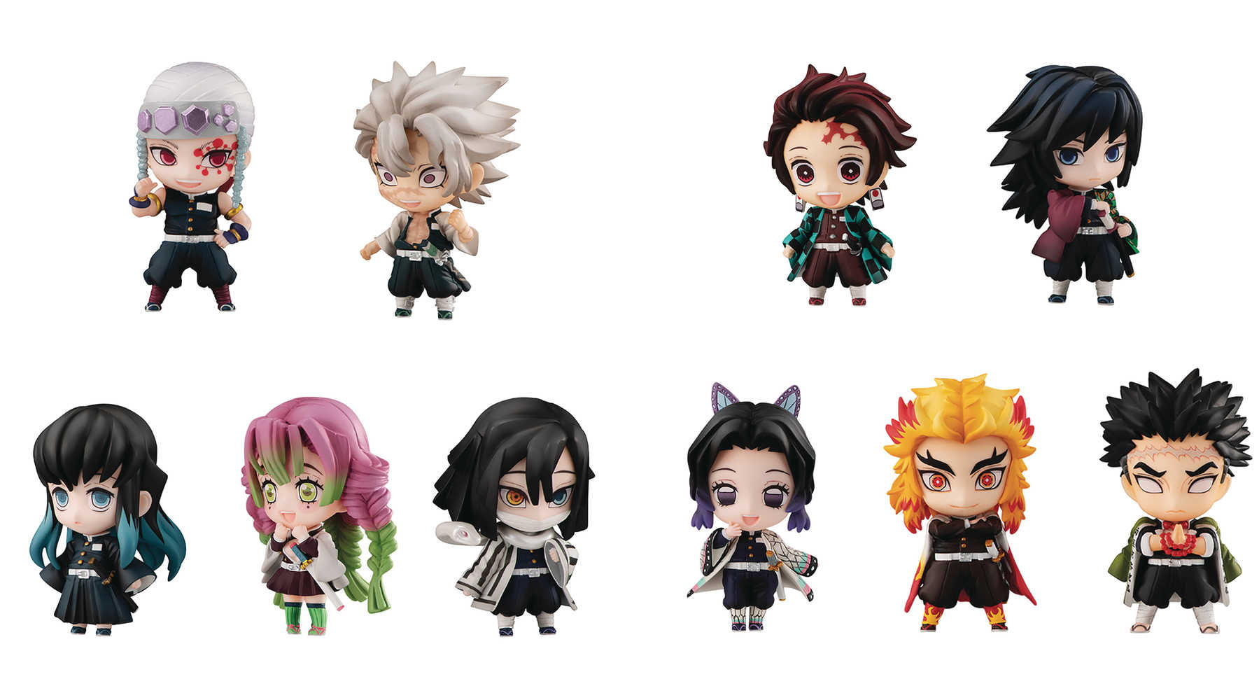 Demon Slayer Kimetsu Tanjiro & Hashiras Mascot Figure Box Set (