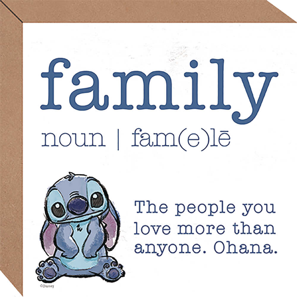 Lilo & Stitch Family Hollow Back Wood Sign 