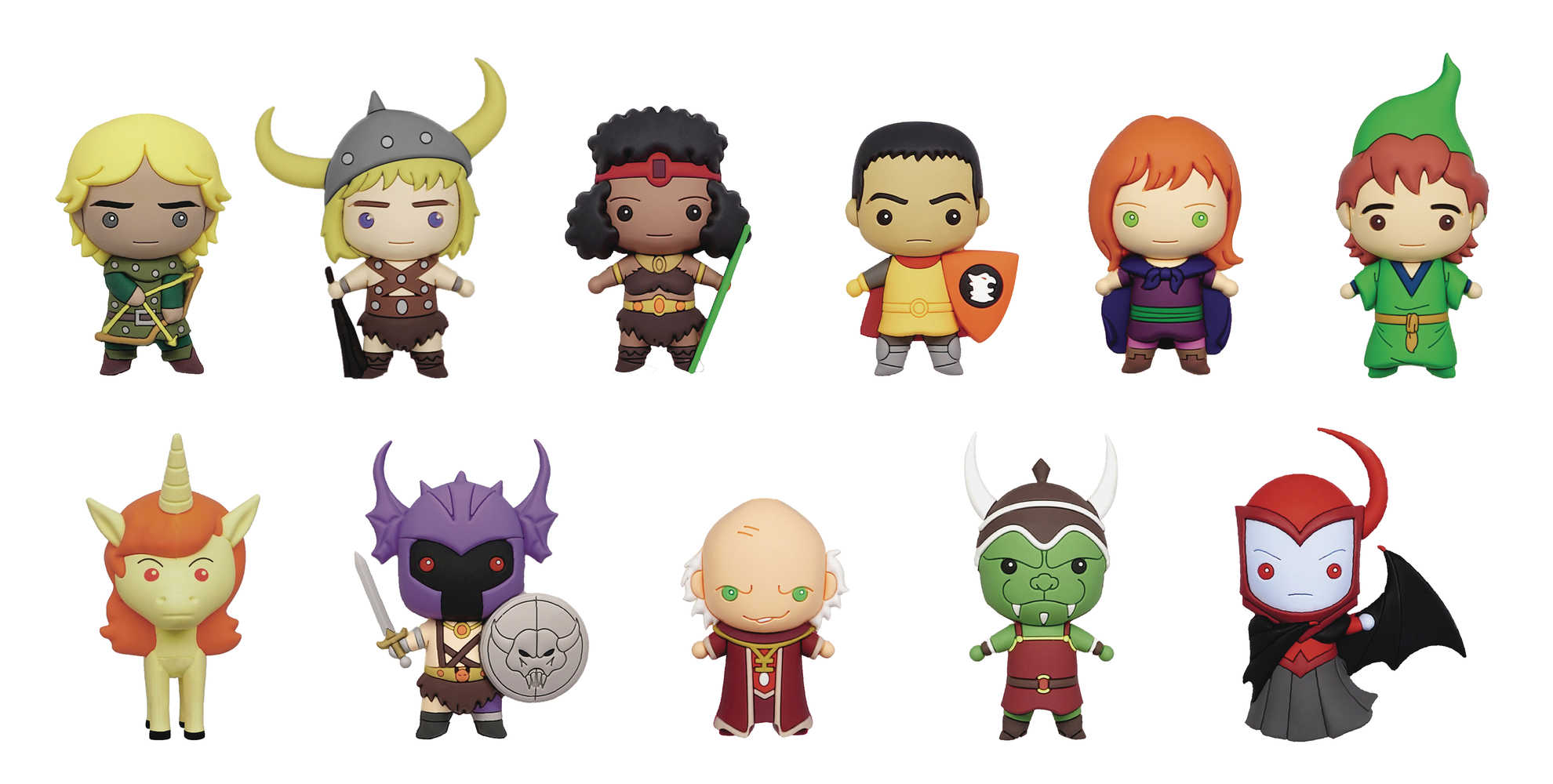 Dungeons & Dragons Series2 3 D Foam Bag Clip 24 Pc Blind Mystery Box Display 