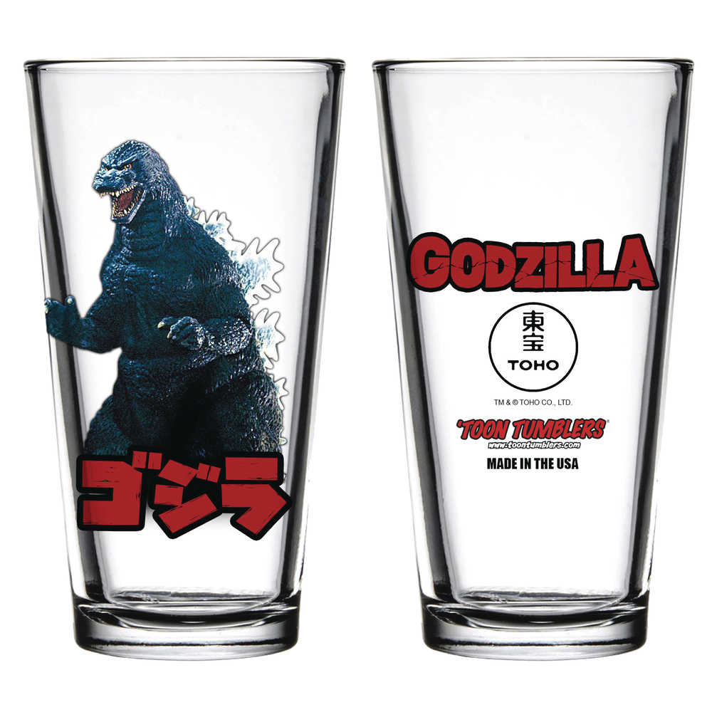 Toon Tumblers Godzilla Figure Pint Glass 
