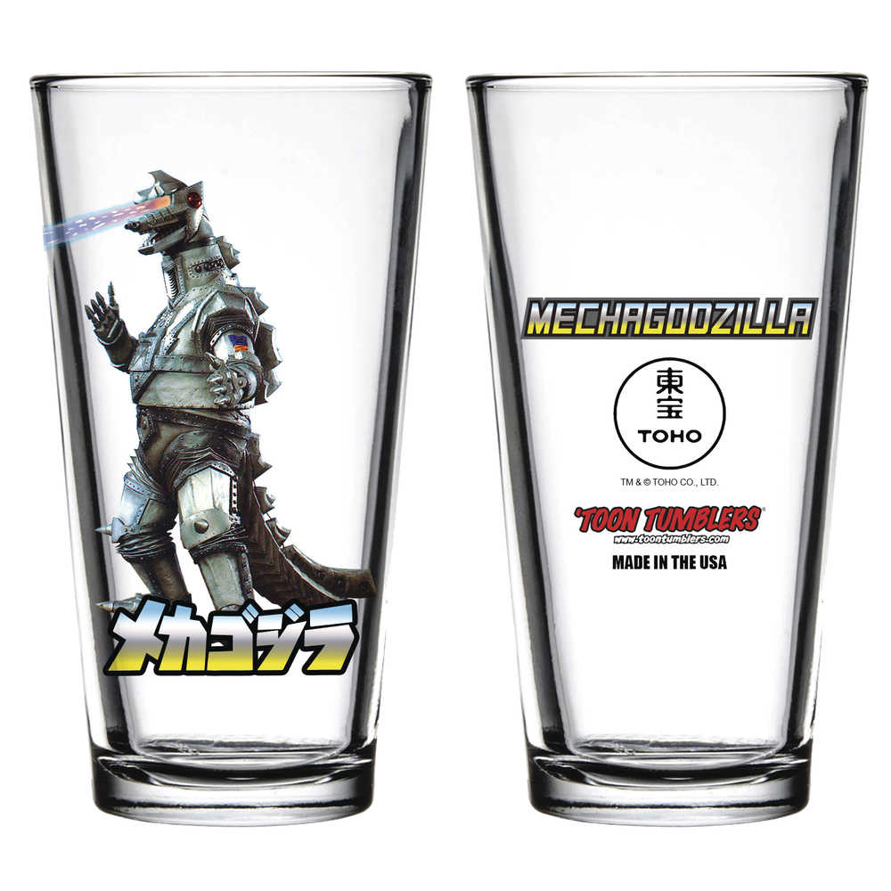 Toon Tumblers Godzilla Mechagodzilla Pint Glass 