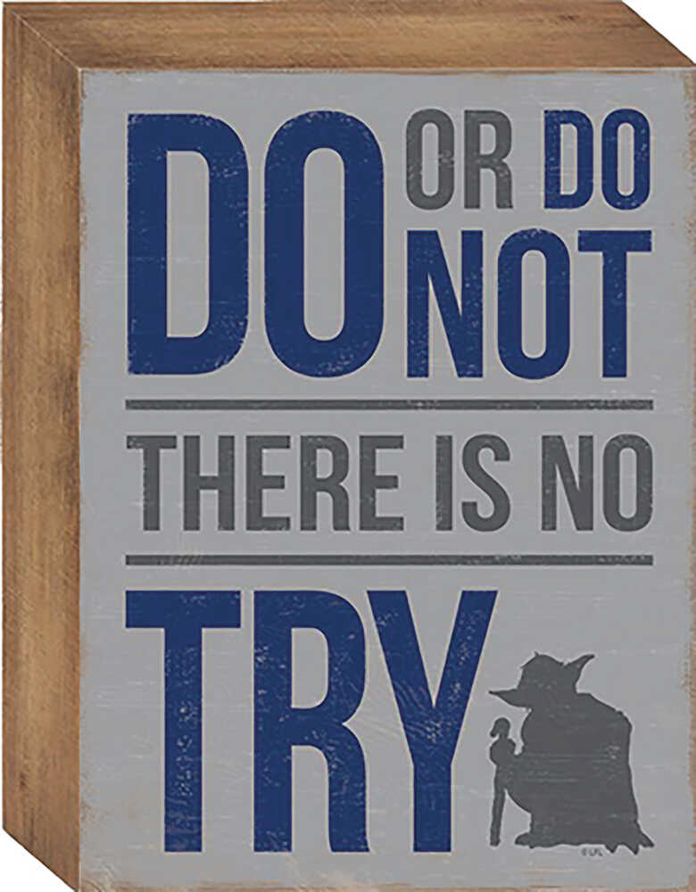 Star Wars Do Or Do Not Hollow Back Wood Sign 