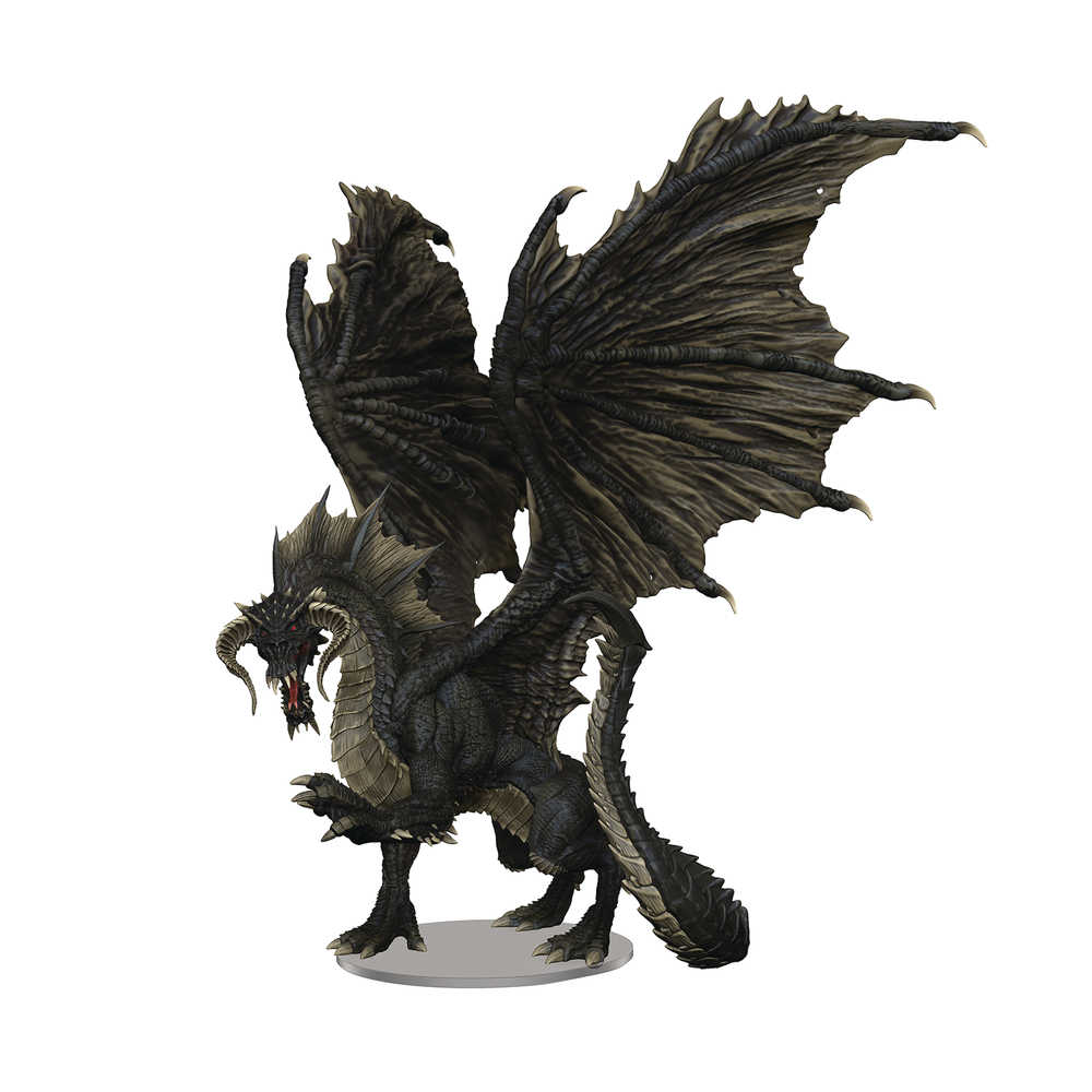 Dungeons & Dragons  Icons Realms Adult Black Dragon Premium Figure 
