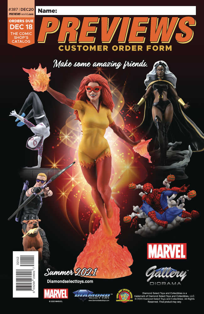 Previews #389 Feb 2021 Customer Order Form 