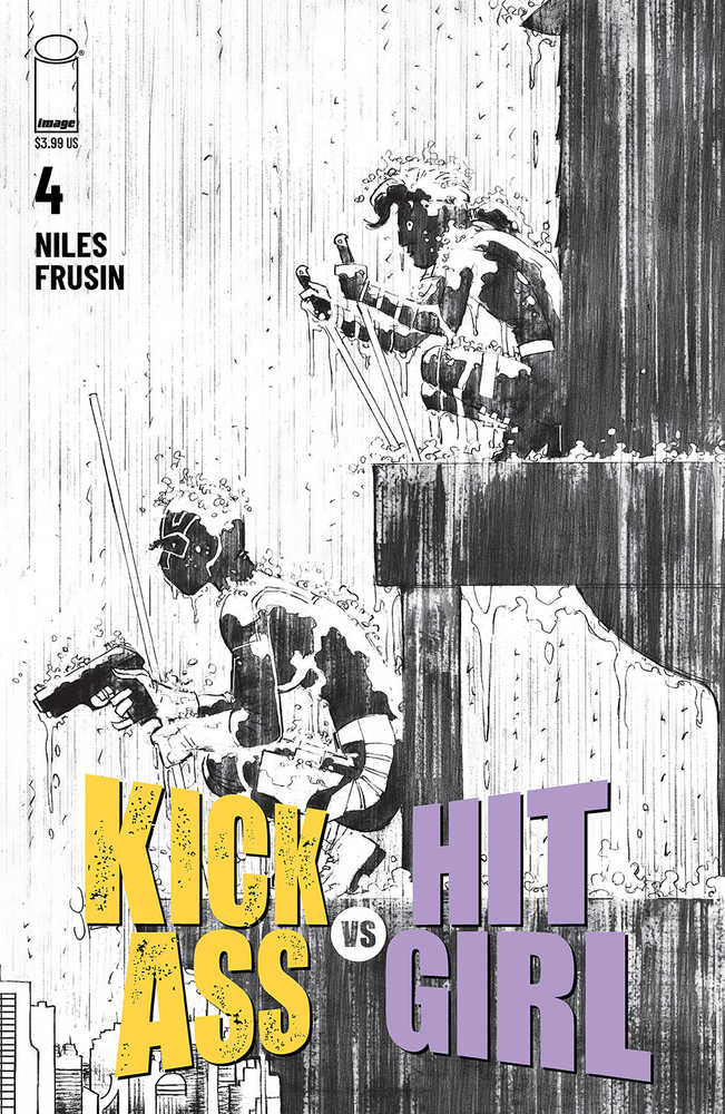 Kick Ass vs Hit Girl #4 (Of 5) Cover B Black & White Romita Jr (Mature)