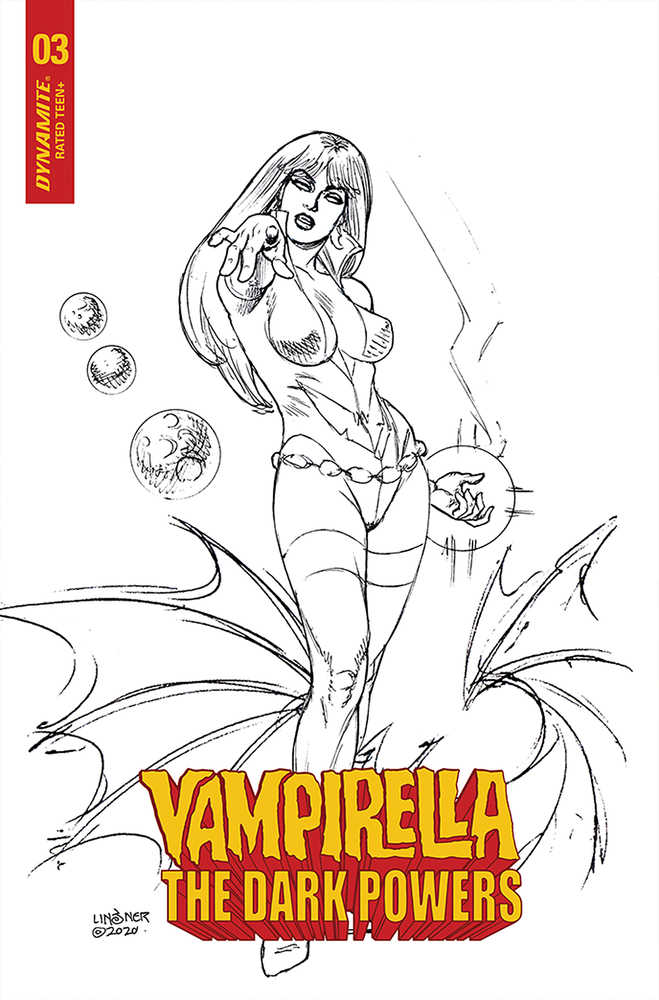 Vampirella Dark Powers #3 20 Copy Linsner Black & White Variant Edition
