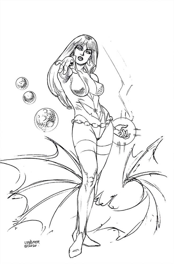 Vampirella Dark Powers #3 30 Copy Linsner Black & White Full Art Variant Edition