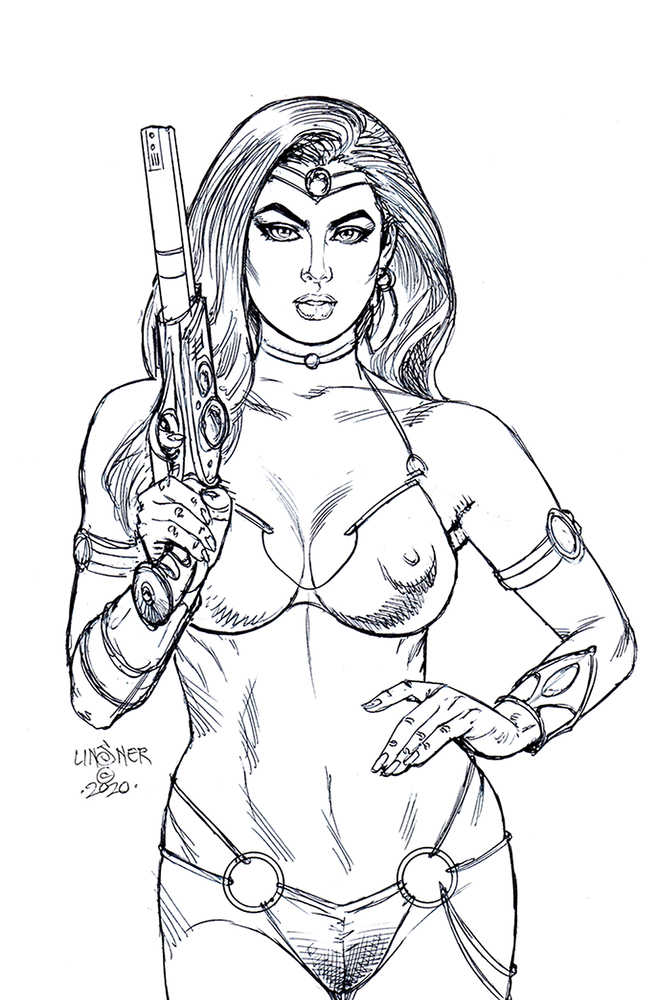 Dejah Thoris (2019) #12 40 Copy Linsner Black & White Full Art Variant Edition