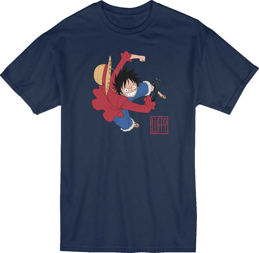 One Piece Luffy Navy T-Shirt MED 