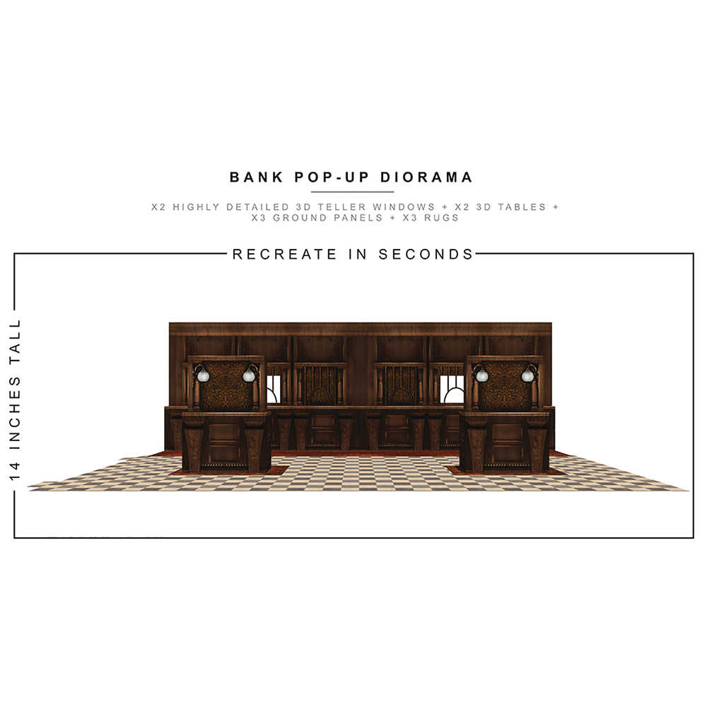 Extreme Sets Bank Pop Up 1/12 Scale Diorama  