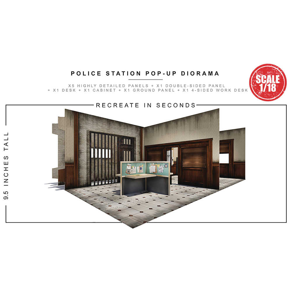 Extreme Sets Police Station Pop Up 1/18 Scale Diorama 