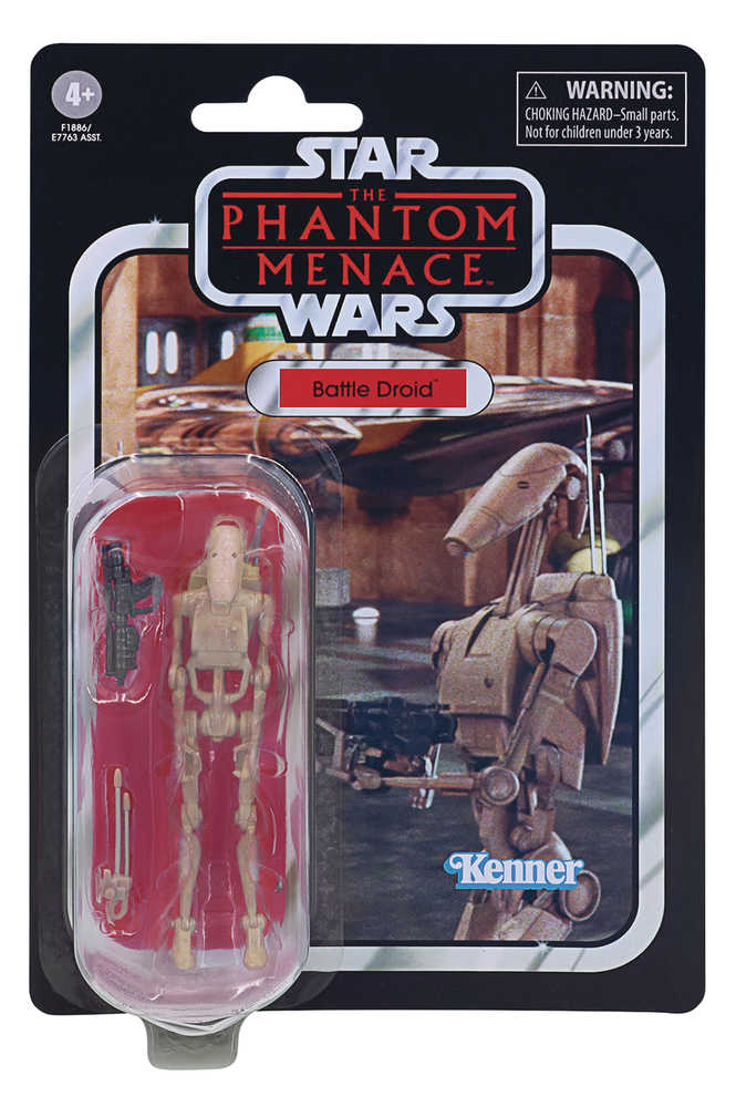 Star Wars E1 Vintage 3 3/4 In Battle Droid Action Figure Case  