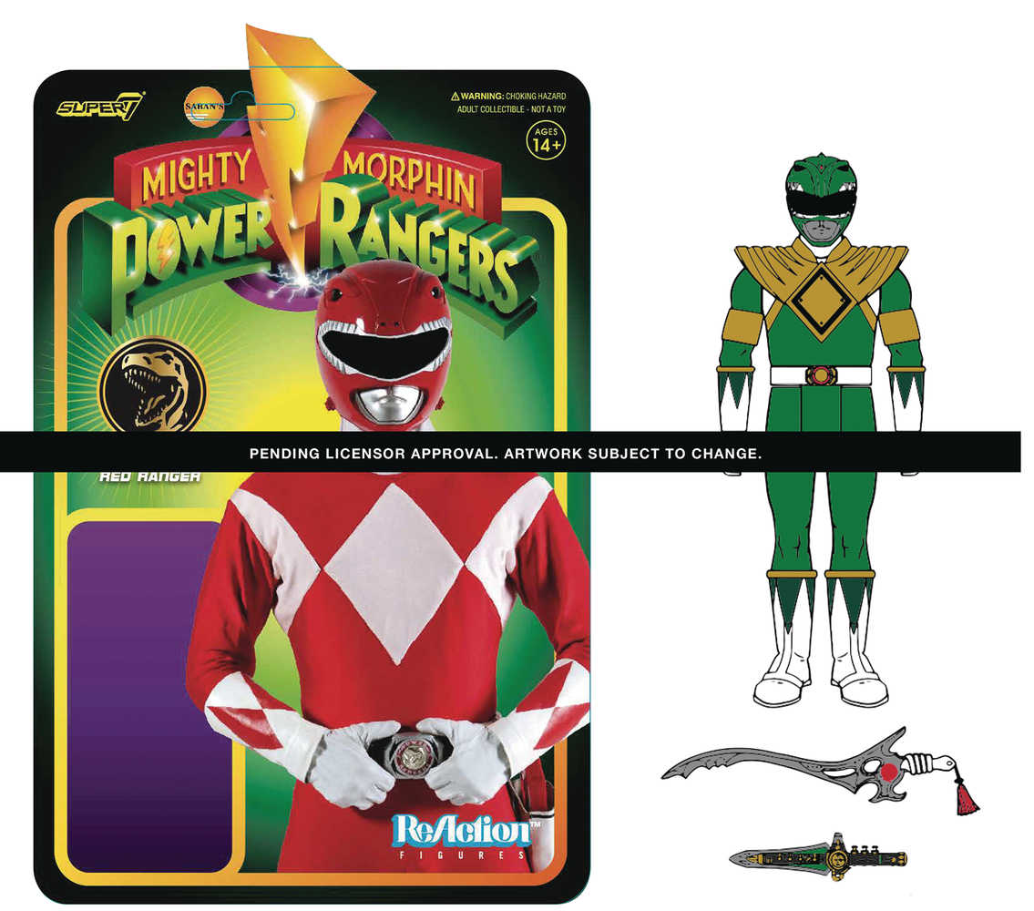 Mighty Morphin Power Rangers Green Rangers Reaction Figure (