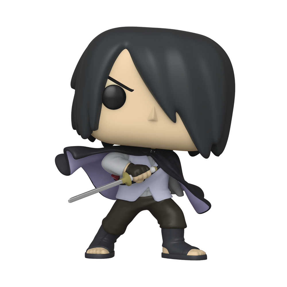 Pop Animation Boruto Sasuke with Cape No Arm Vinyl Figure 
