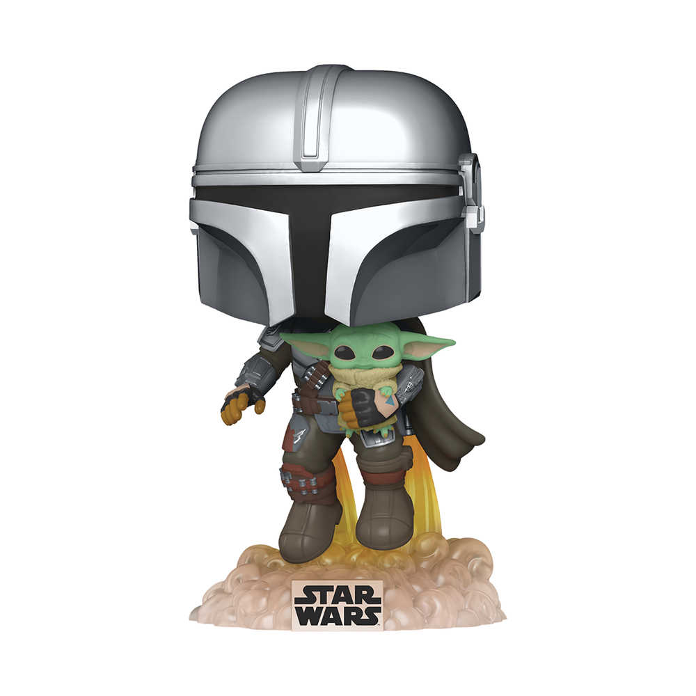 Pop Star Wars Mandalorian Flying With Jet Vinyl Figure 