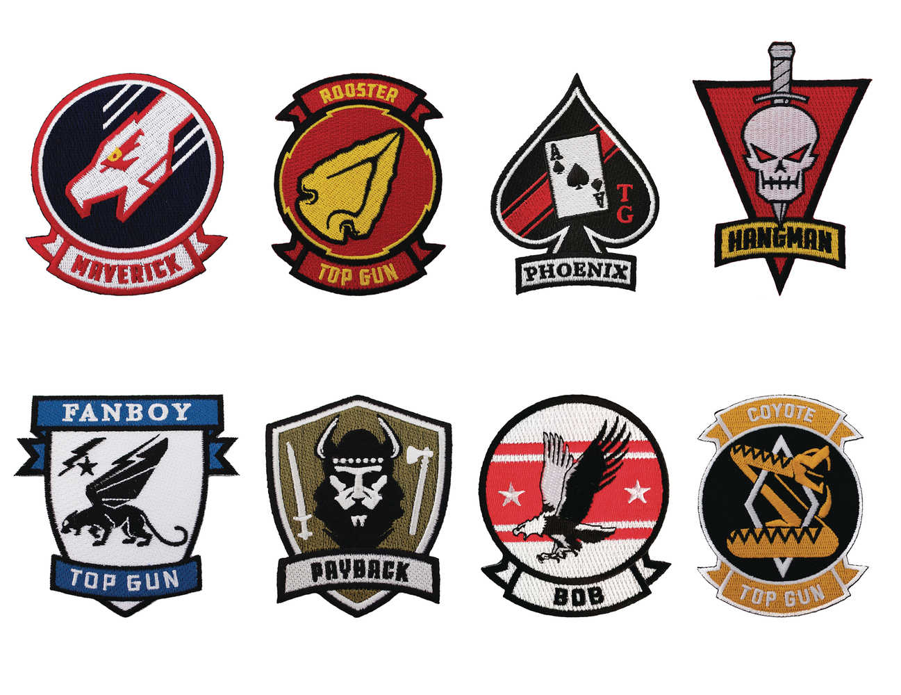 Top Gun Maverick 8 Pc Patch Set 