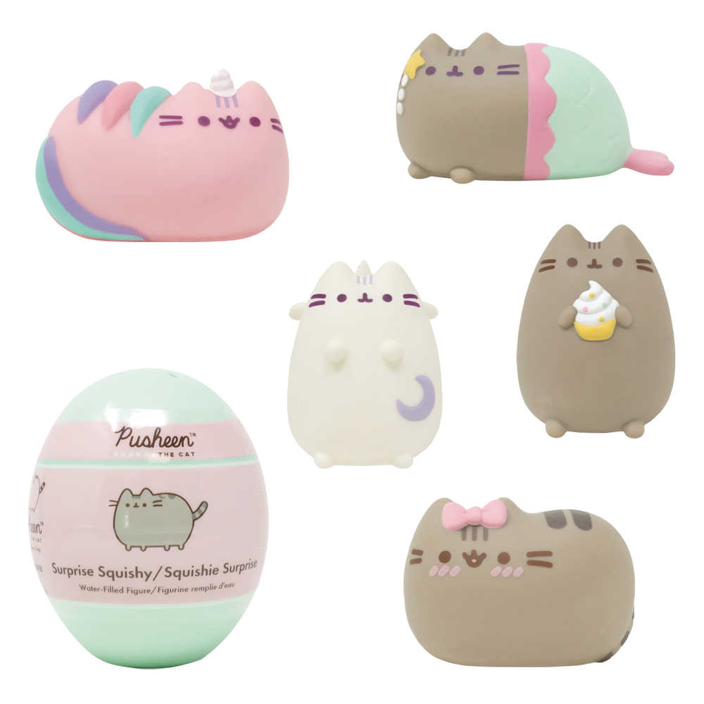 Pusheen Water Filled Squishy Capsule Toy 24 Pc Blind Mystery Box Display 