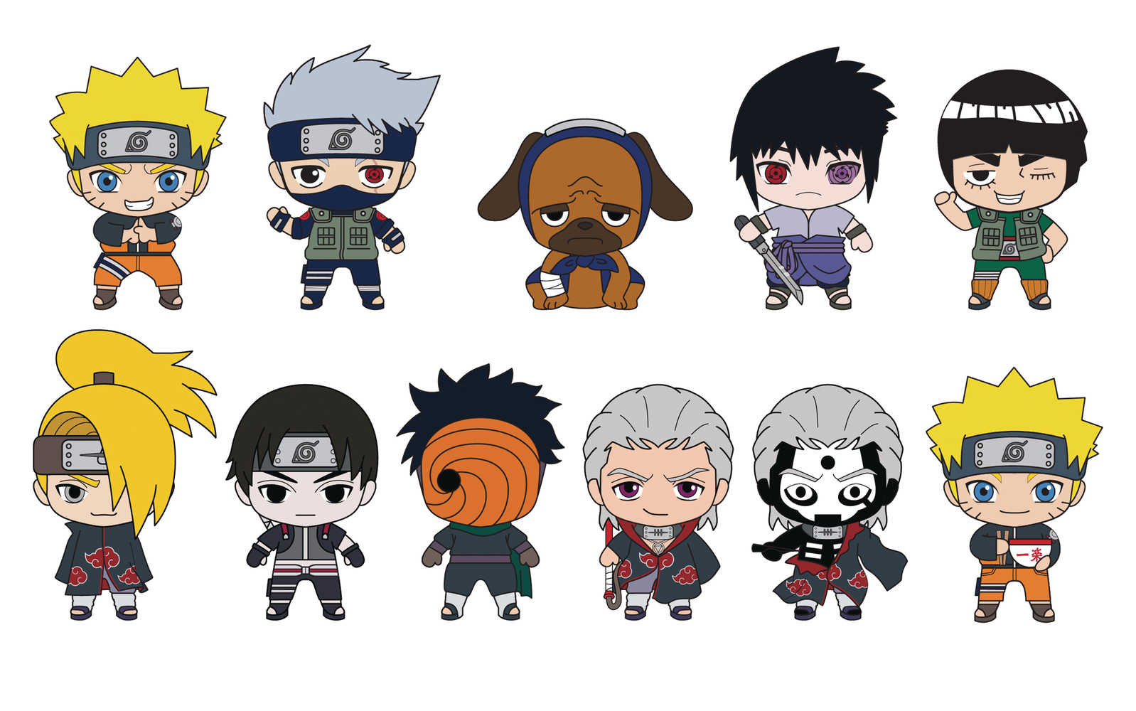 Naruto Series3 3 D Foam Bag Clip 24 Pc Blind Mystery Box Display 