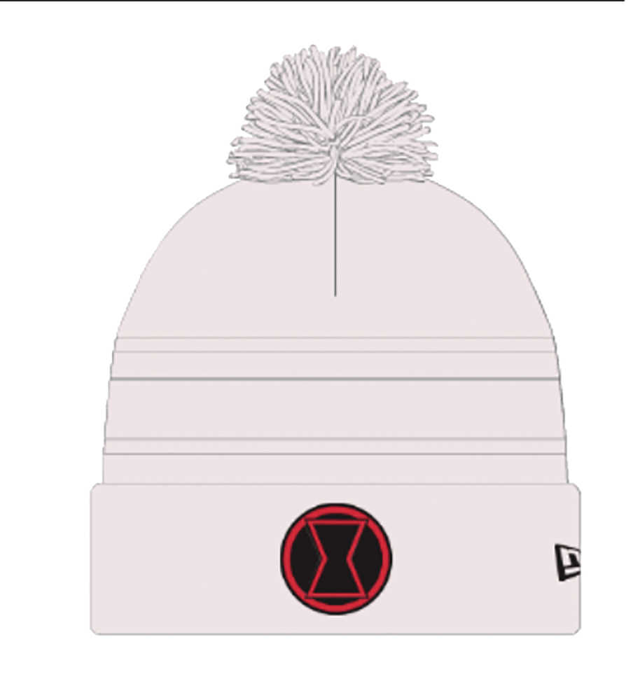 Marvel Black Widow Arctic Stealth Previews Exclusive White Pom Knit Cap 
