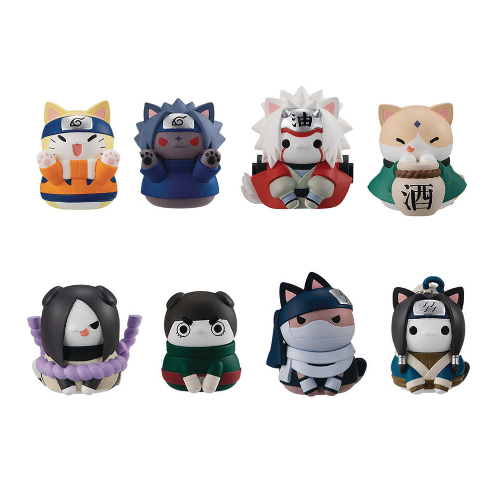 Naruto Nyaruto Come Here Sasuke Kun Mini Figure 8 Pc Set W/Gift