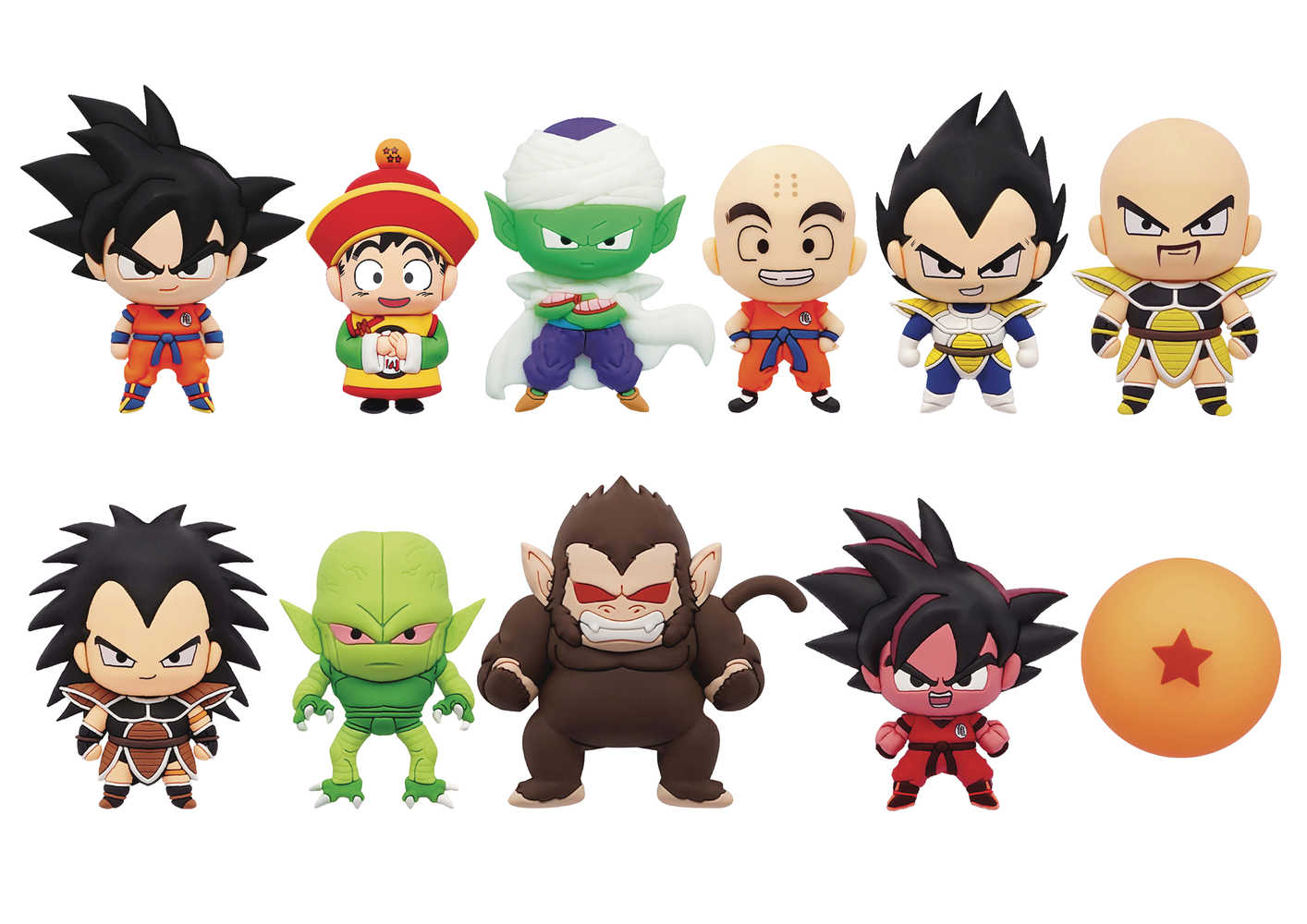 Dragon Ball Z Series1 3 D Foam Bag Clip 24 Pc Blind Mystery Box Display 