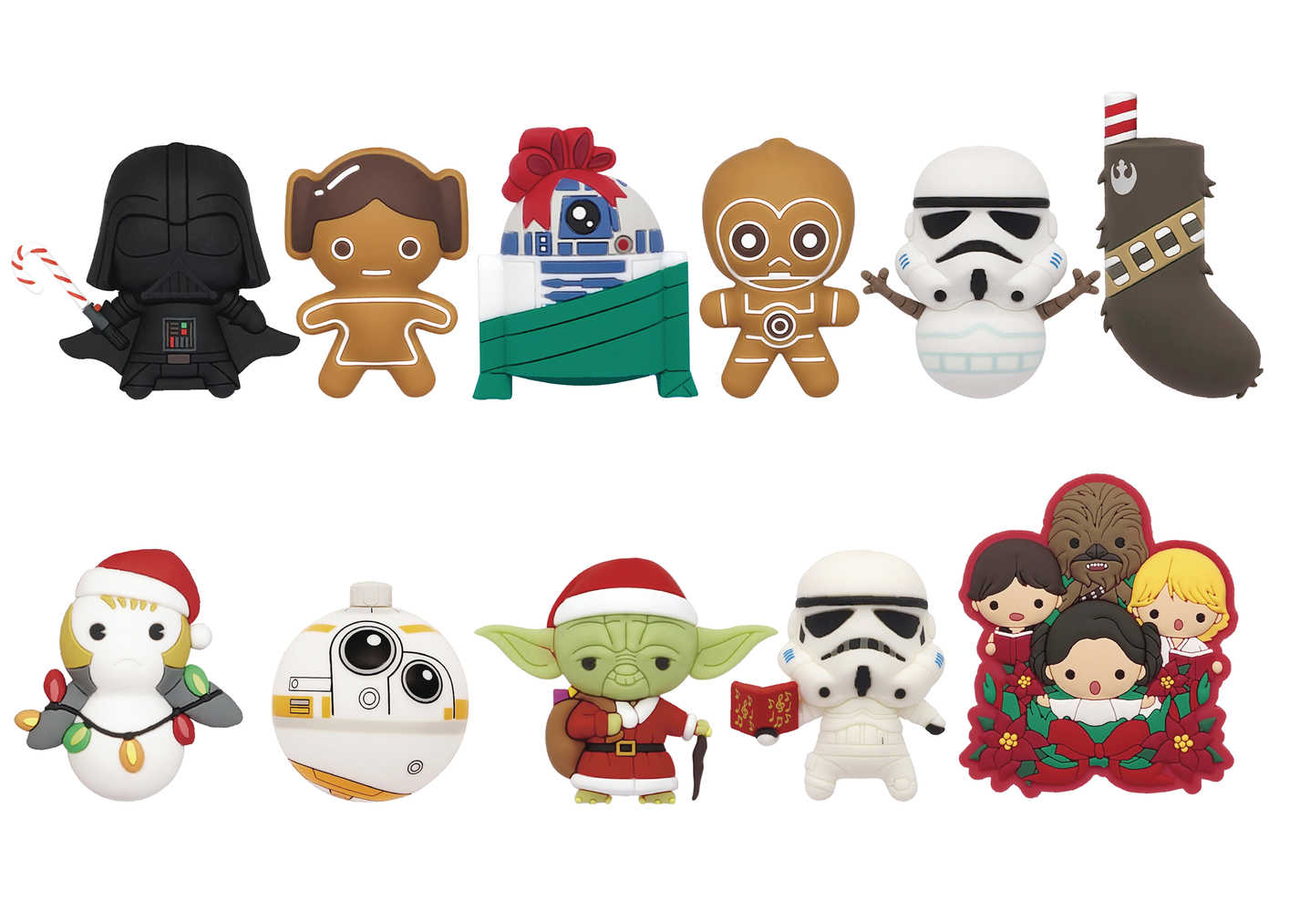 Star Wars Christmas 3 D Foam Bag Clip 24 Pc Blind Mystery Box Display 