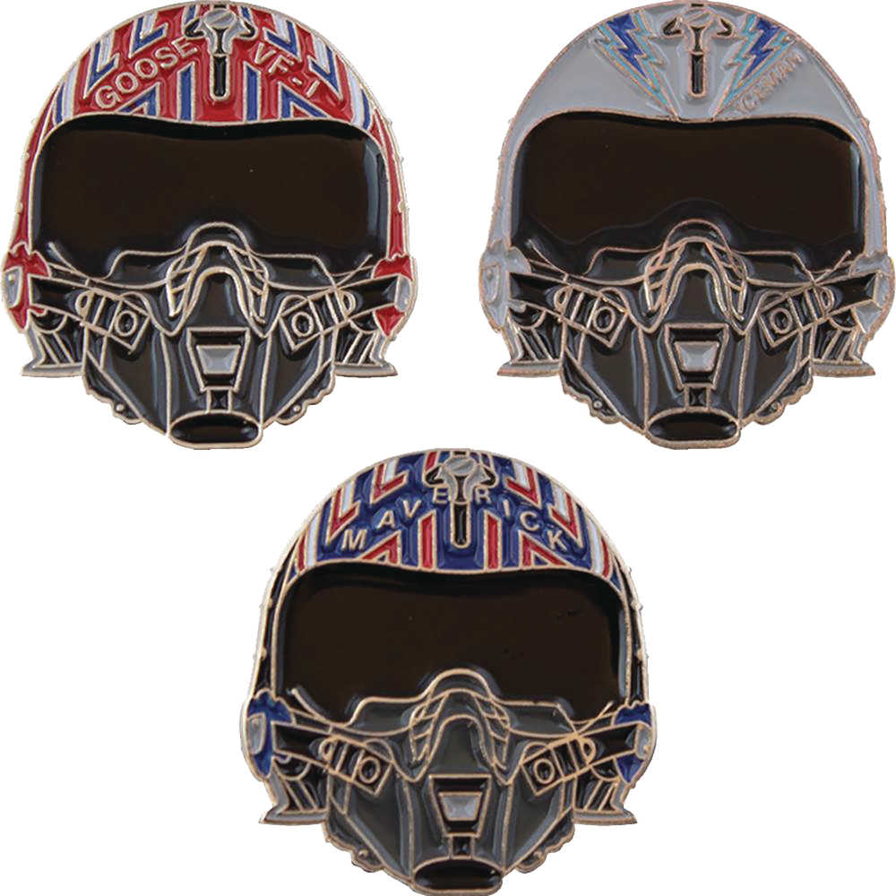 Helmets Of Top Gun Con Exclusive Collectible Enamel Pin Set