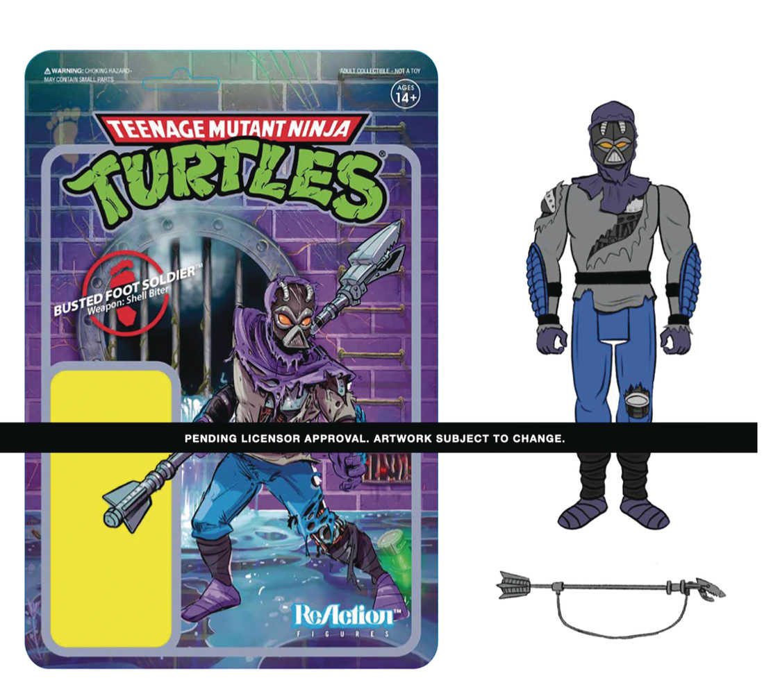 Teenage Mutant Ninja Turtles Damaged Foot Soldier W3 Reaction Figure  
