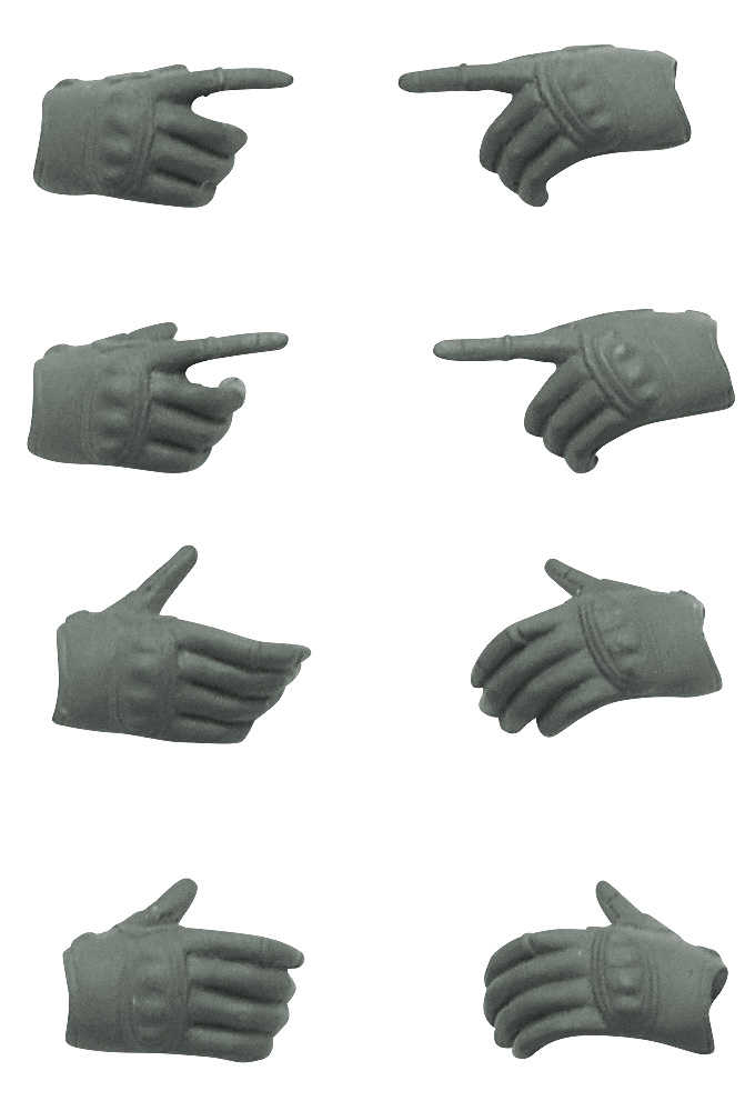 Little Armory Op5 Figma Tactical Gloves Grey 8 Pc Set 