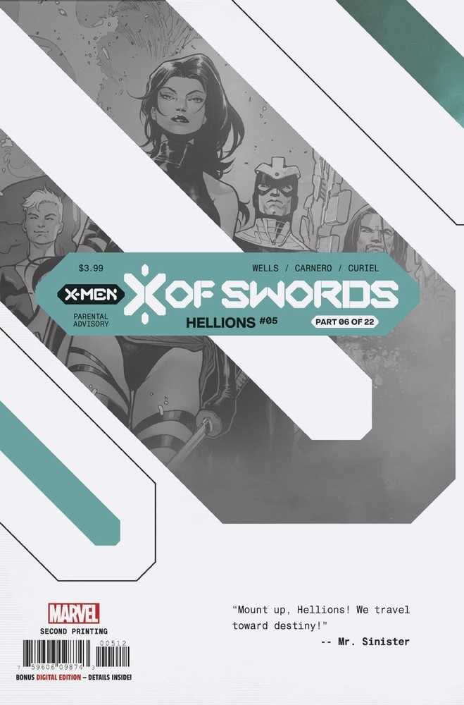 Hellions #5 2 Nd Printing Variant Xos