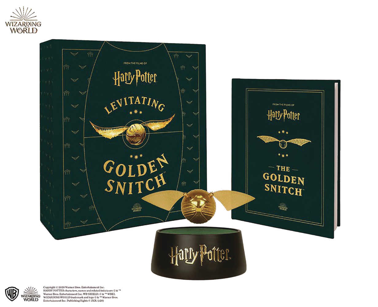 Harry Potter Levitating Golden Snitch W Book 