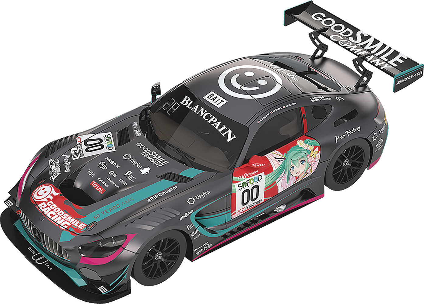 Hatsune Miku Guide To The Project 1/43 Mini Car Amg 2017 Spa24 H Finals