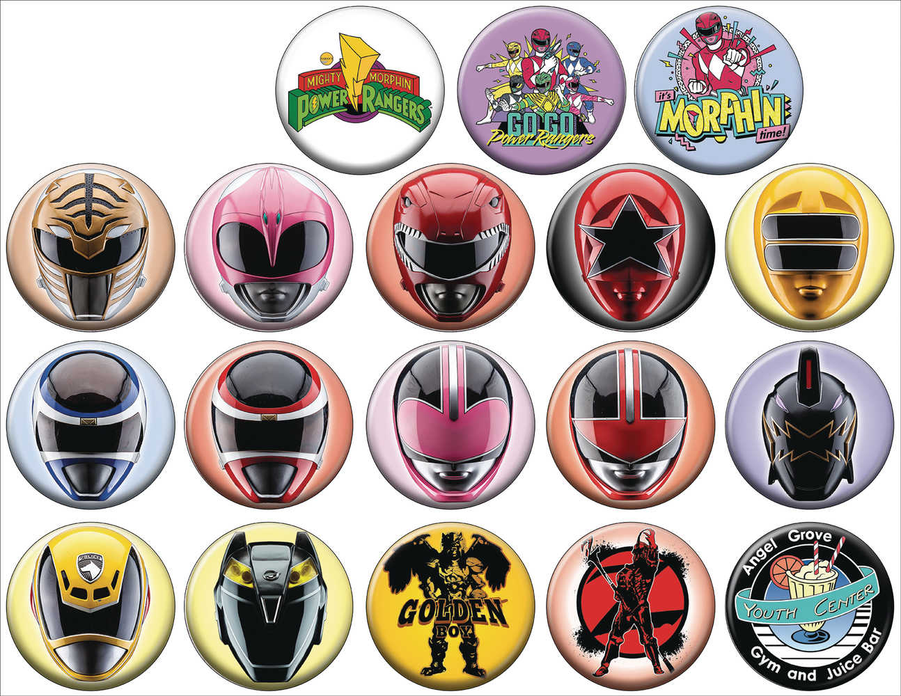 Power Rangers 144 Pc Button Assortment Display 