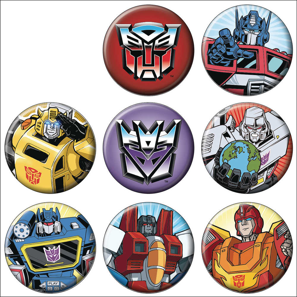 Transformers 144 Pc Button Assortment Display 