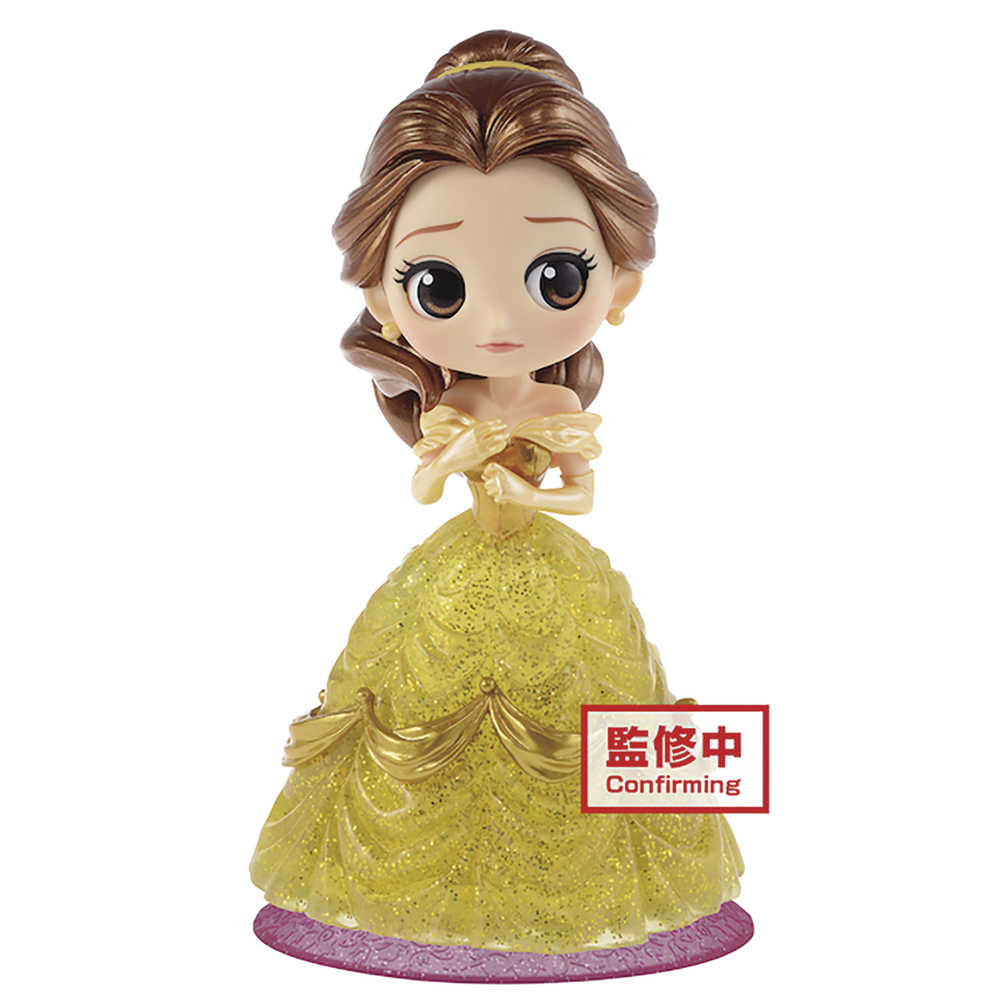 Disney Glitter Q Posket Belle Figure 
